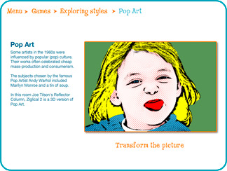 An activity on the Interactive Art Table